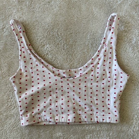 Brandy Melville Tops Rare Brandy Melville Heart Crop Tank Poshmark